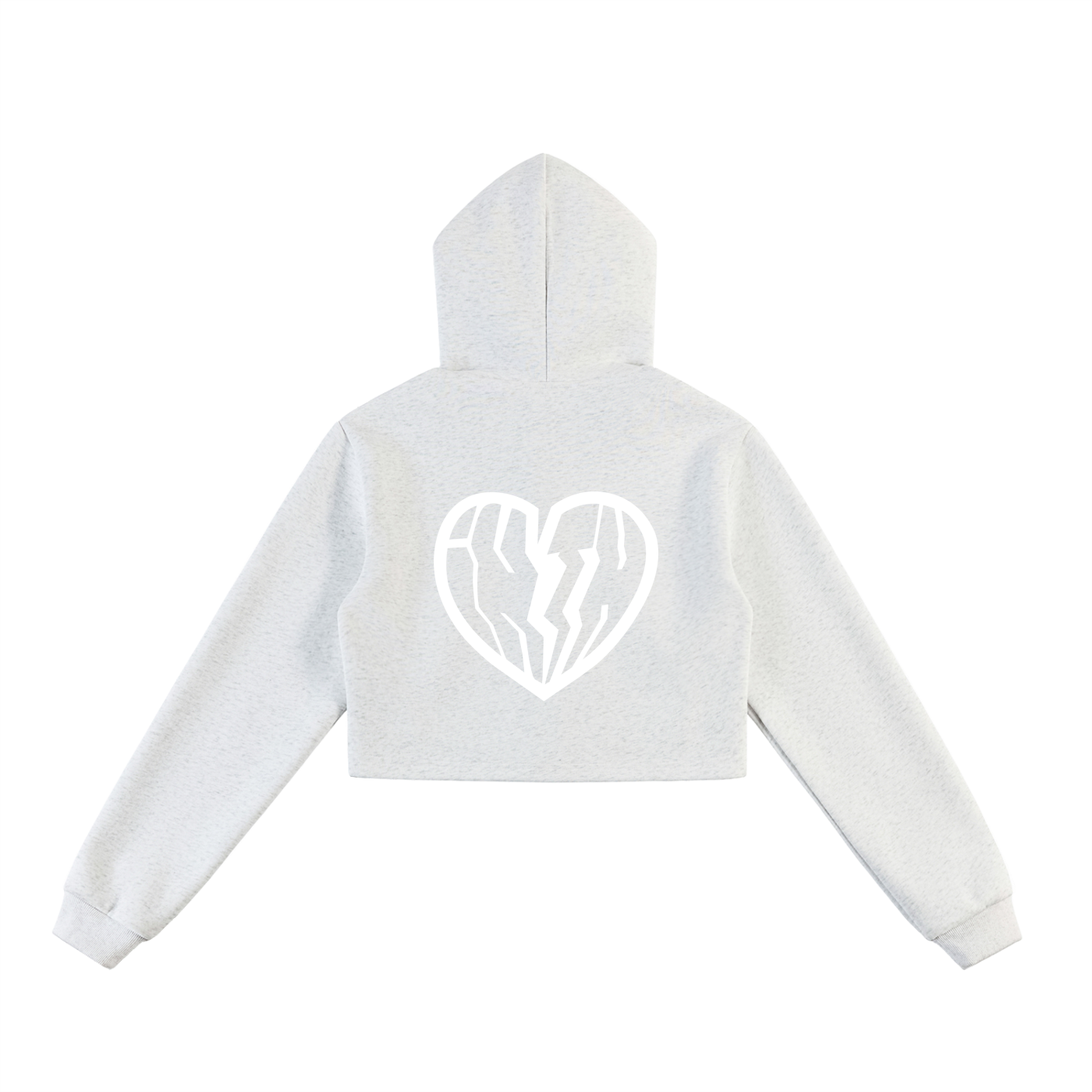 WOMENS CROPPED HOODIE - GREY