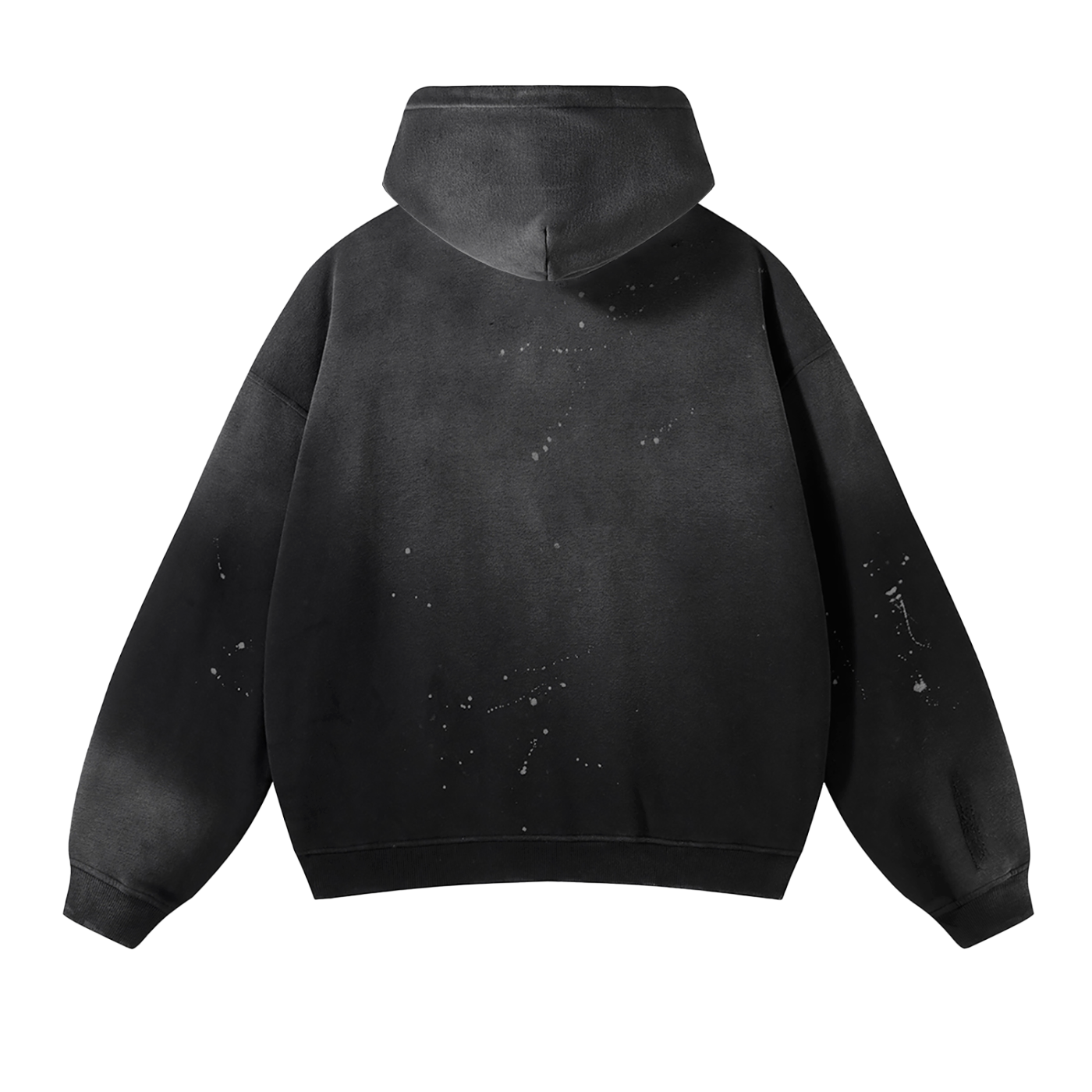 PAINT SPLATTERED HOODIE - BLACK