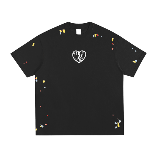 PAINT SPLATTER TEE - BLACK