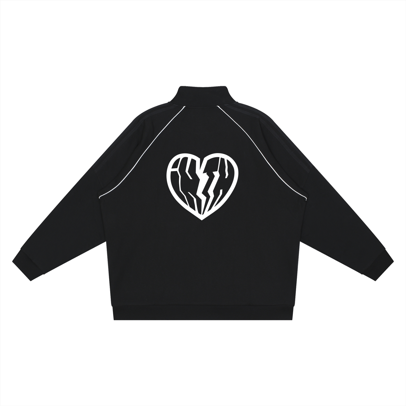 REFLECTIVE STRIPED JACKET - BLACK
