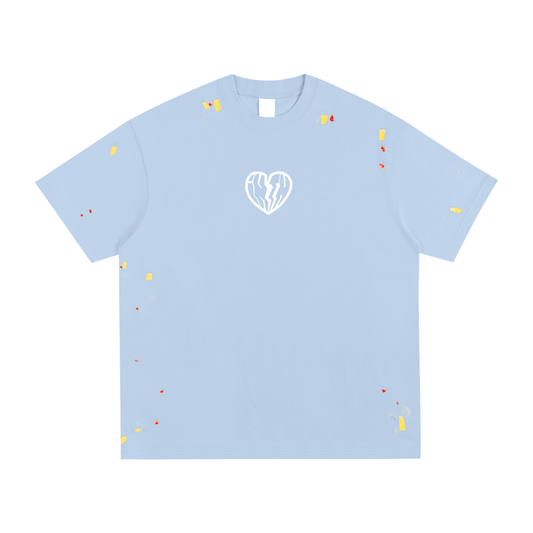 PAINT SPLATTER TEE - BLUE