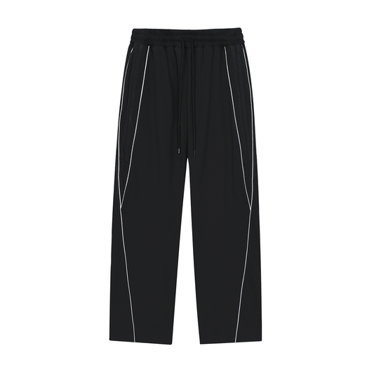 REFLECTIVE STRIPED SWEATS - BLACK