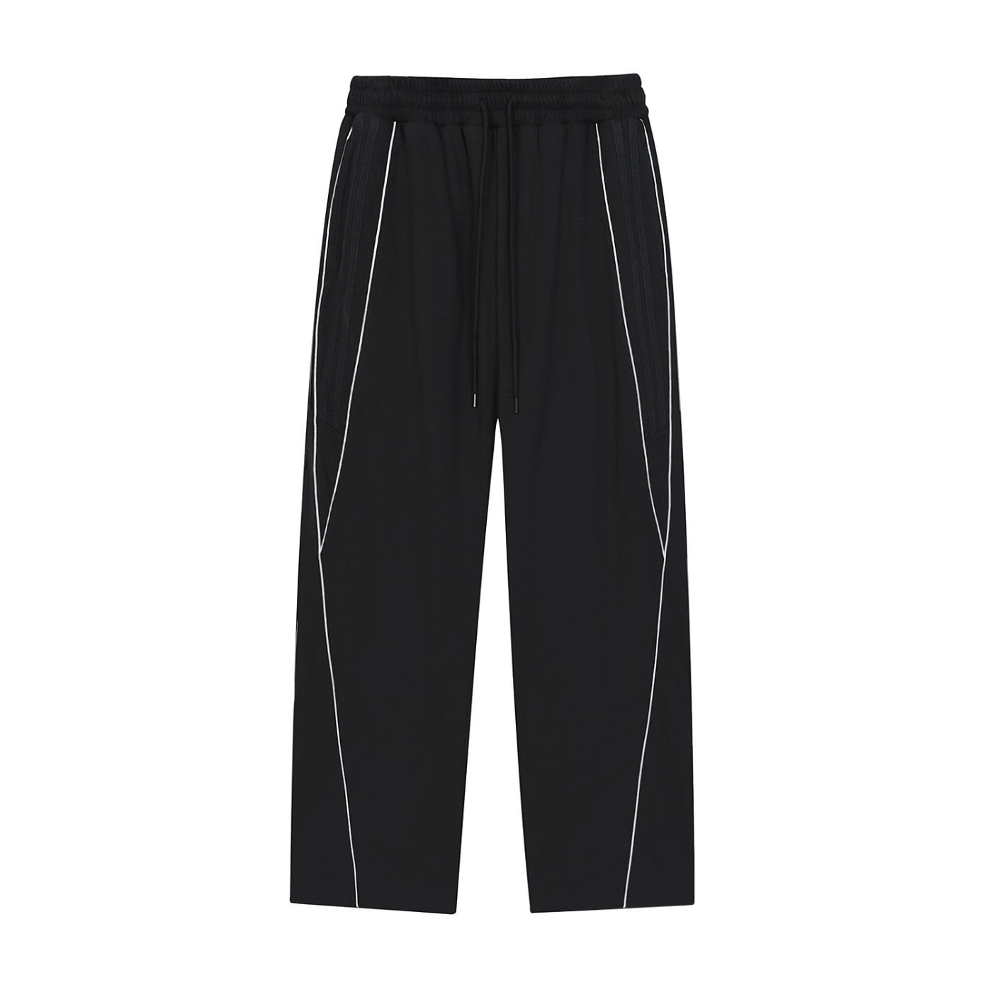 REFLECTIVE STRIPED SWEATS - BLACK