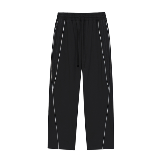 REFLECTIVE STRIPED SWEATS - BLACK