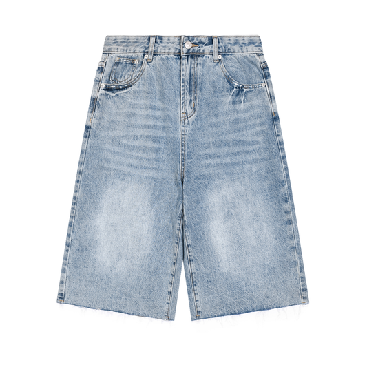 MENS DENIM SHORTS - BLUE