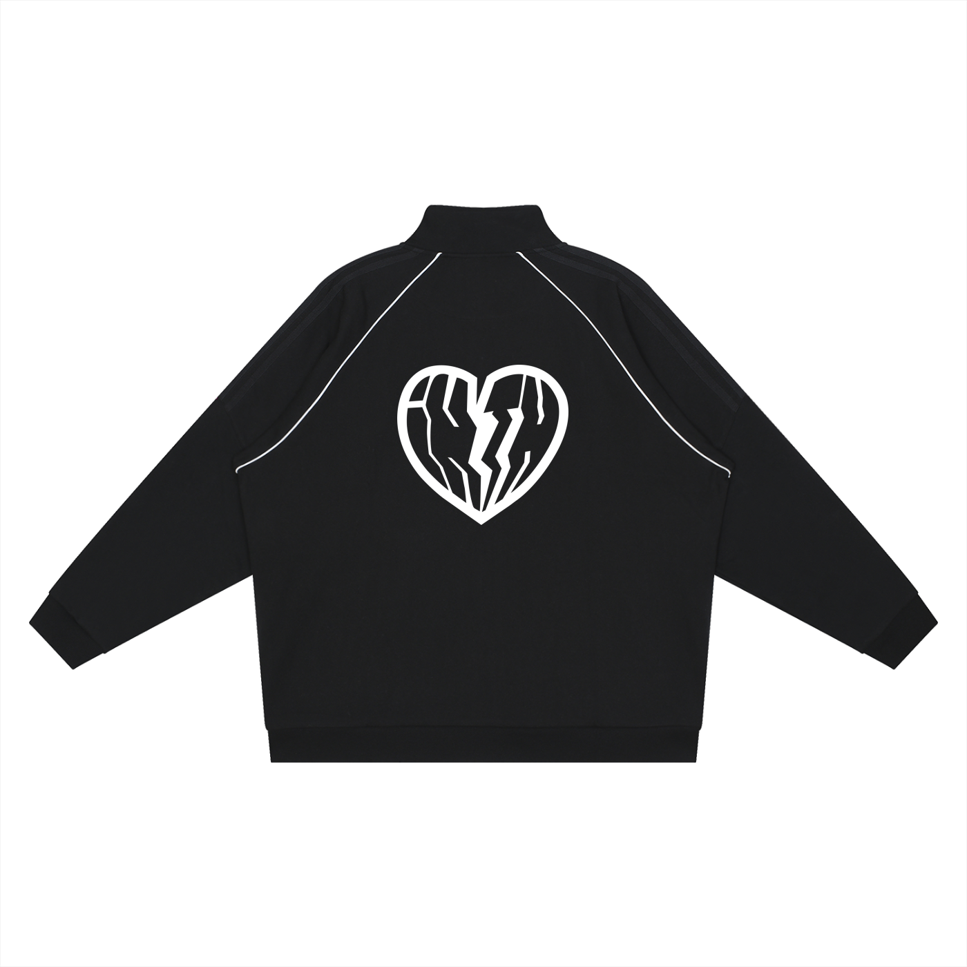 REFLECTIVE STRIPED JACKET - BLACK